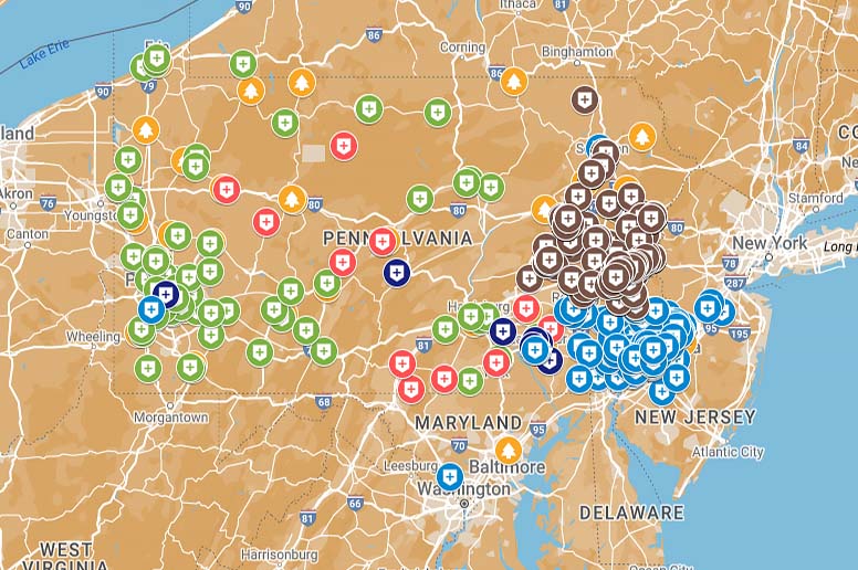 KeyHIE external connections map.